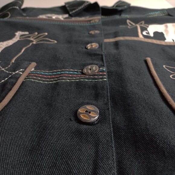 Tanjay Textured Animal Pattern Cotton Twill Jacket - Picture 5 of 16